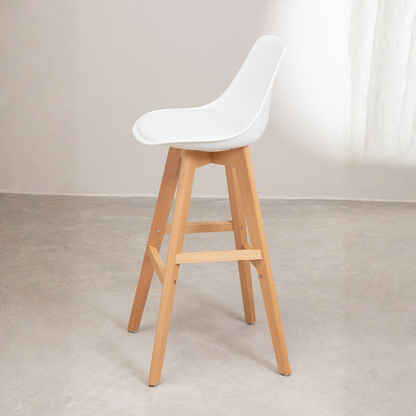 Nordic Edition High Stool with Beech Wood Legs