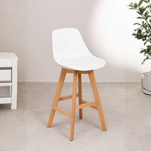 Nordic Edition High Stool with Beech Wood Legs
