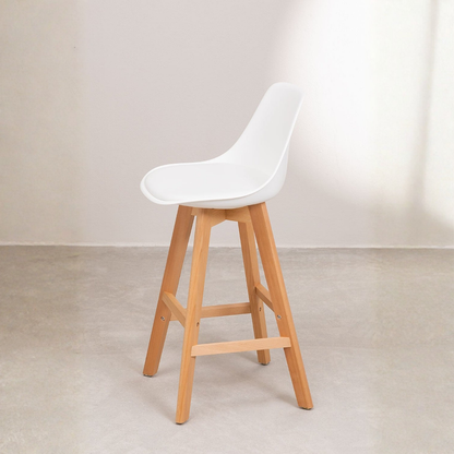 Nordic Edition High Stool with Beech Wood Legs