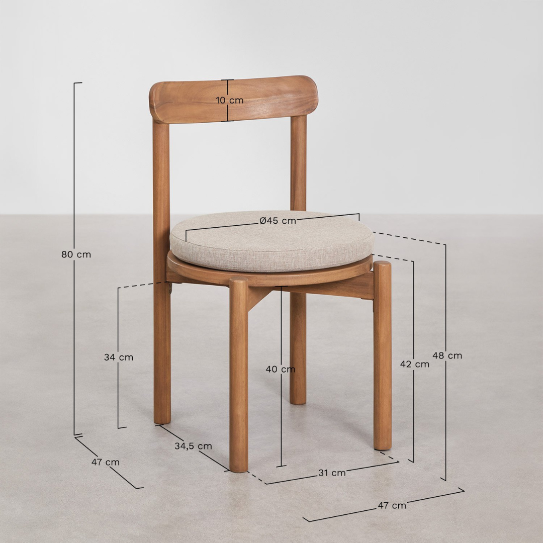 Nualis Garden Chair in Acacia Wood