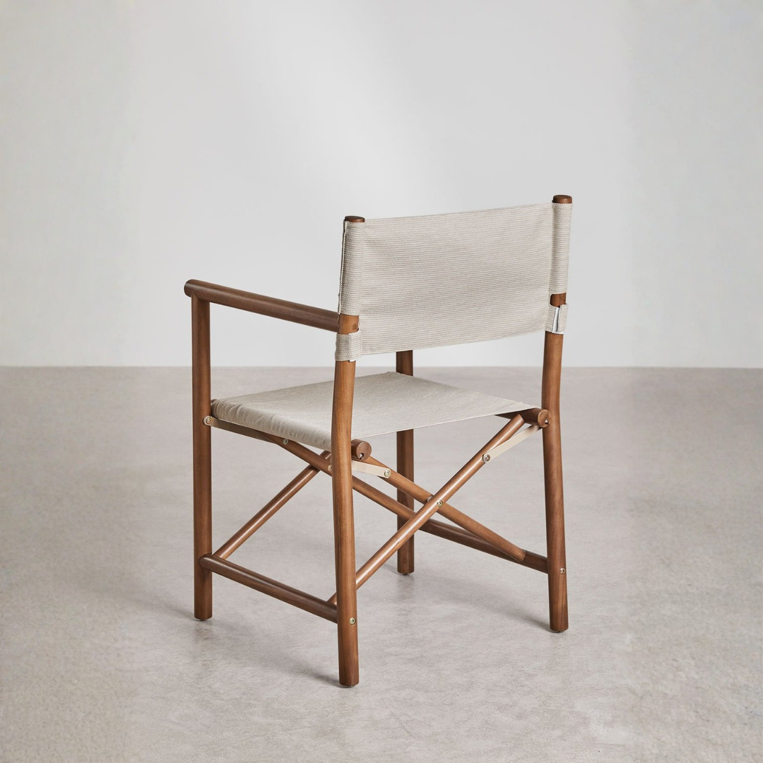 Olivia Folding Director's Chair in Acacia Wood