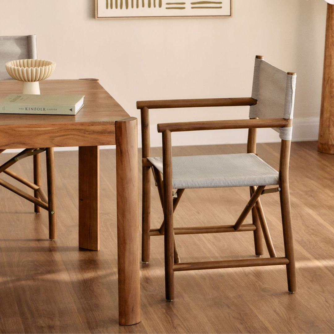 Olivia Folding Director's Chair in Acacia Wood