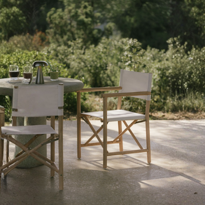Olivia Folding Garden Director's Chair in Acacia Wood