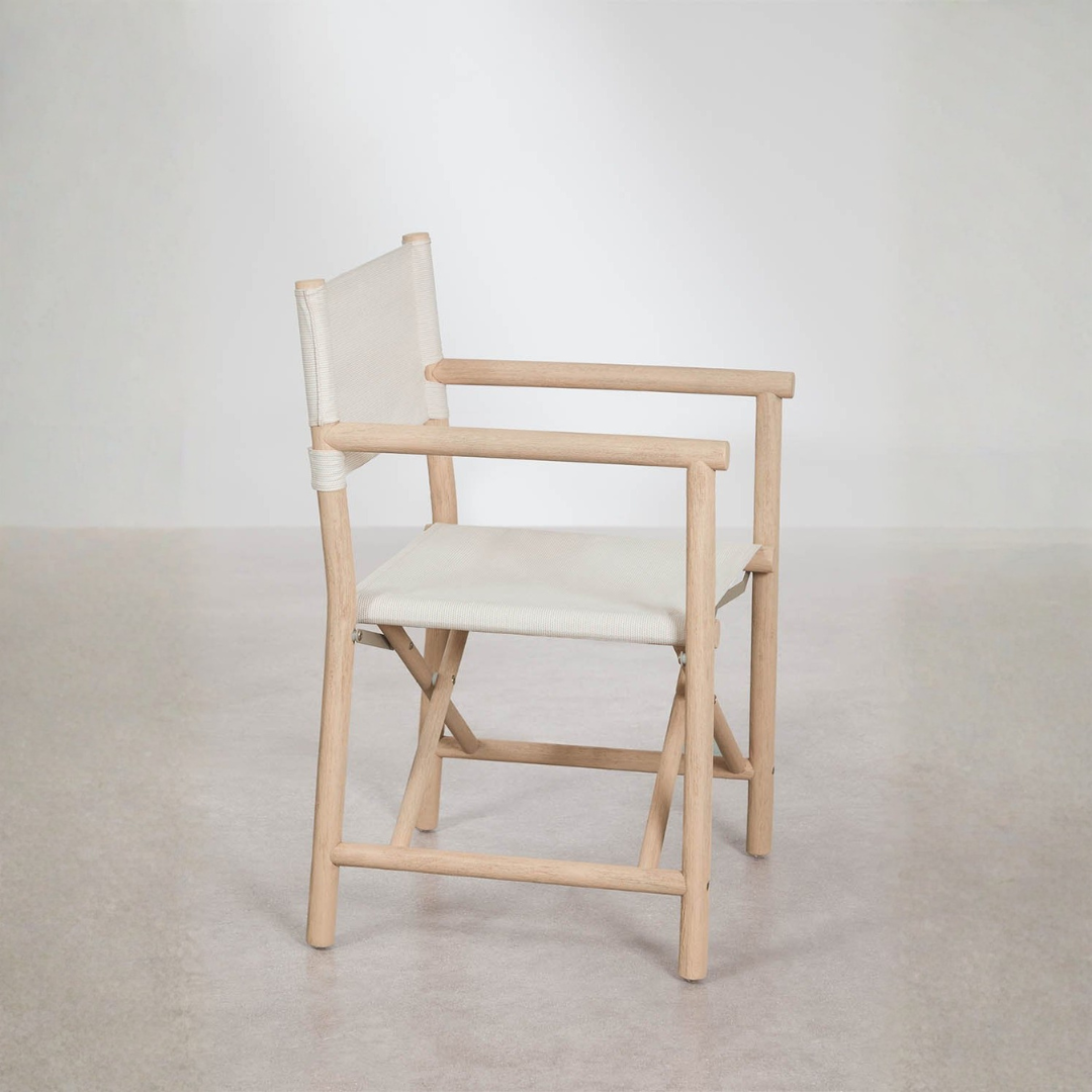 Olivia Folding Garden Director's Chair in Acacia Wood