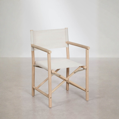 Olivia Folding Garden Director's Chair in Acacia Wood