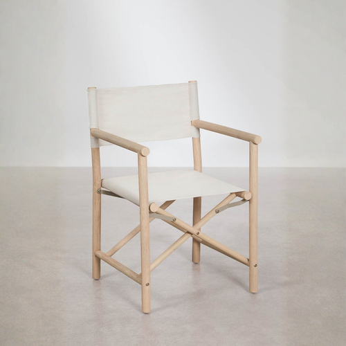 Olivia Folding Garden Director's Chair in Acacia Wood