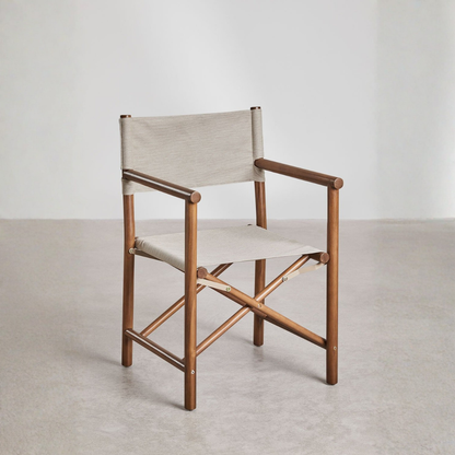 Olivia Folding Garden Director's Chair in Acacia Wood