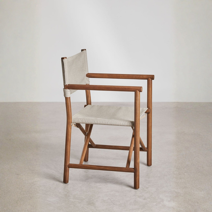 Olivia Folding Garden Director's Chair in Acacia Wood