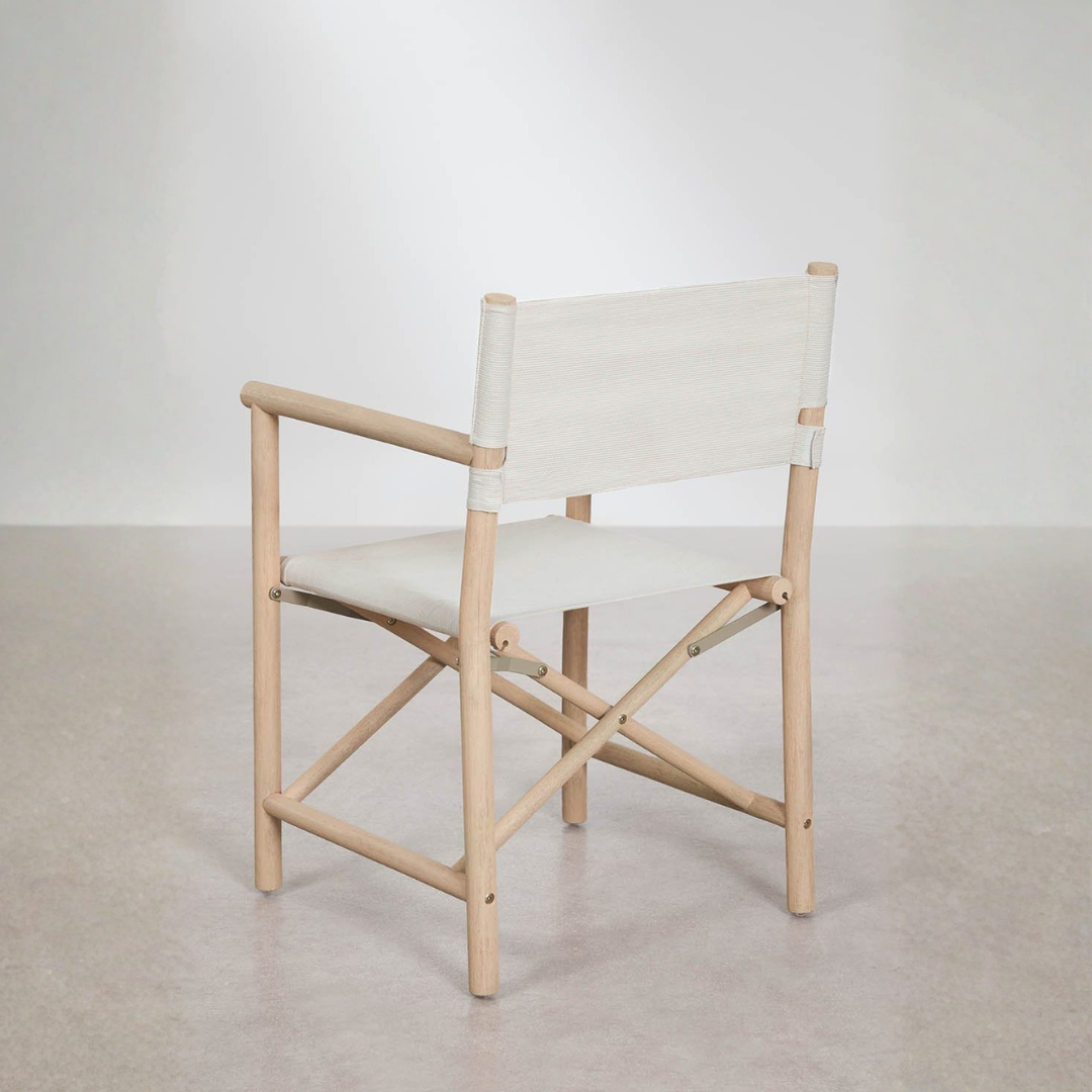 Olivia Folding Garden Director's Chair in Acacia Wood