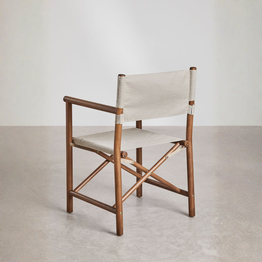 Olivia Folding Garden Director's Chair in Acacia Wood