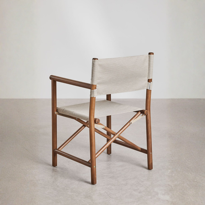 Olivia Folding Garden Director's Chair in Acacia Wood