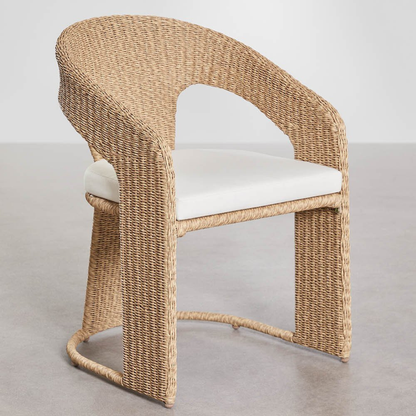 Omarel Synthetic Rattan Garden Chair with Armrests