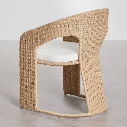 Omarel Synthetic Rattan Garden Chair with Armrests