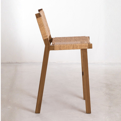 Ori 75cm High Synthetic Wicker Stool with Aluminum Frame