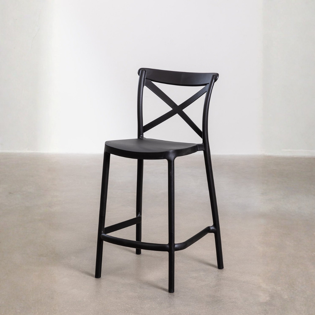 Otax 75cm Stackable High Garden Stool - White Polypropylene