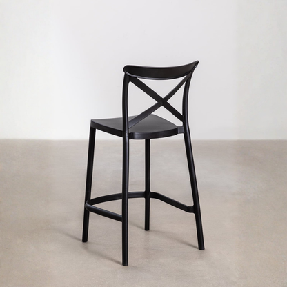 Otax 75cm Stackable High Garden Stool - White Polypropylene