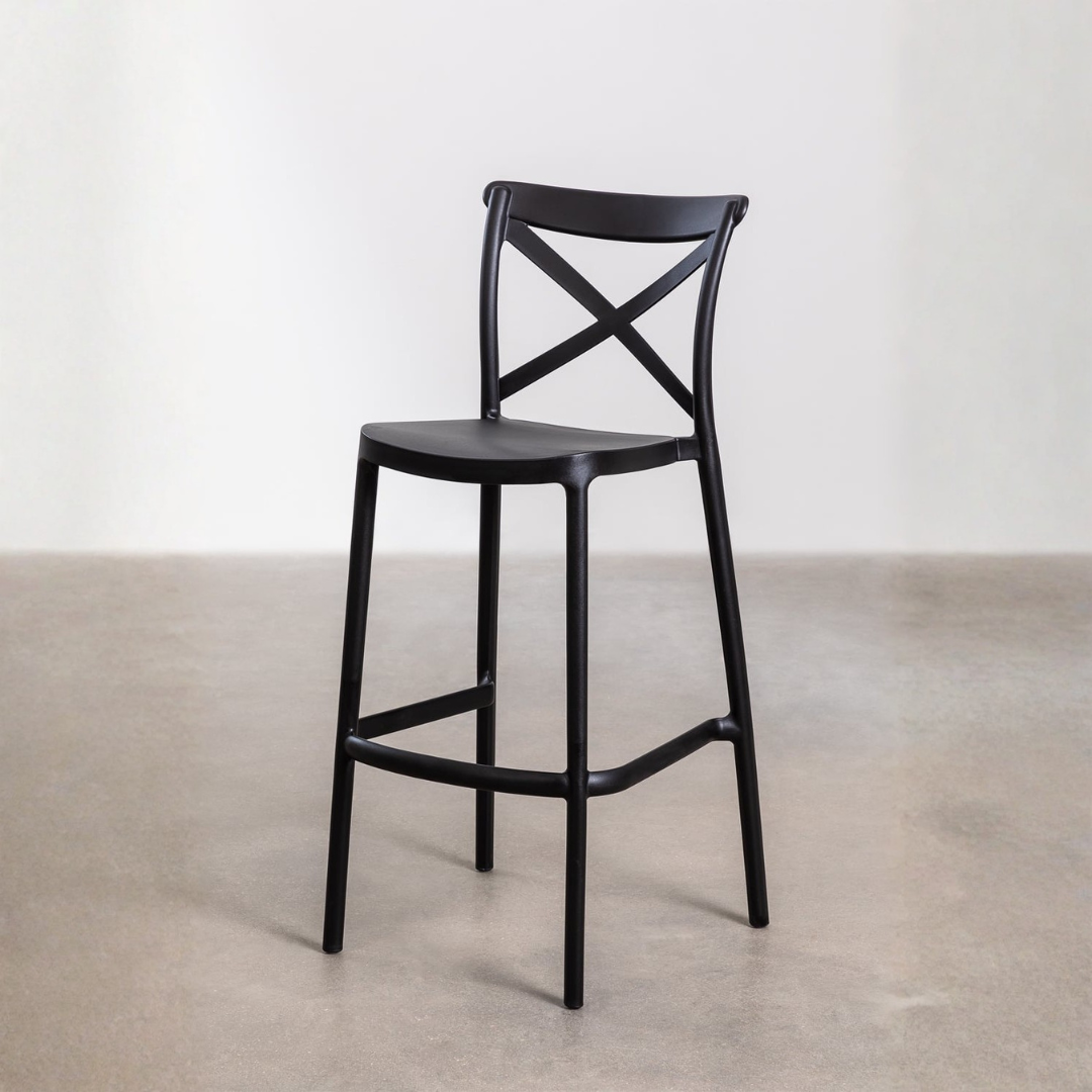 Otax 75cm Stackable High Garden Stool - White Polypropylene
