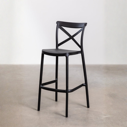 Otax 75cm Stackable High Garden Stool - White Polypropylene