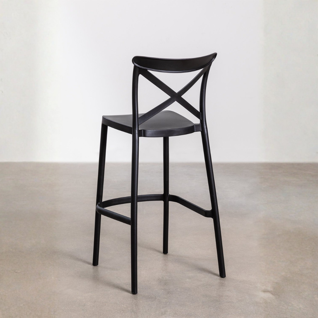 Otax 75cm Stackable High Garden Stool - White Polypropylene
