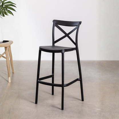 Otax 75cm Stackable High Garden Stool - White Polypropylene
