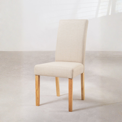 Pack of 2 Cindy Fabric Dining Chairs - Rubberwood Frame
