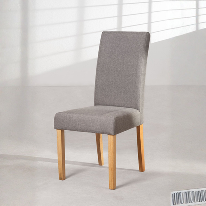 Pack of 2 Cindy Fabric Dining Chairs - Rubberwood Frame