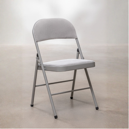 Pack of 2 Keiren Velvet Folding Chairs - Steel Frame