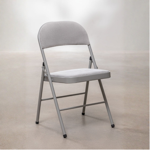 Pack of 2 Keiren Velvet Folding Chairs - Steel Frame