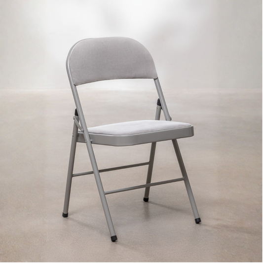 Pack of 2 Keiren Velvet Folding Chairs - Steel Frame