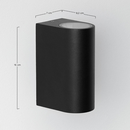 Pevot Aluminum Outdoor Wall Light with 2 Light Points