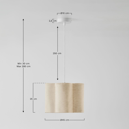 Philipa Cotton Pendant Ceiling Lamp Ø45 cm