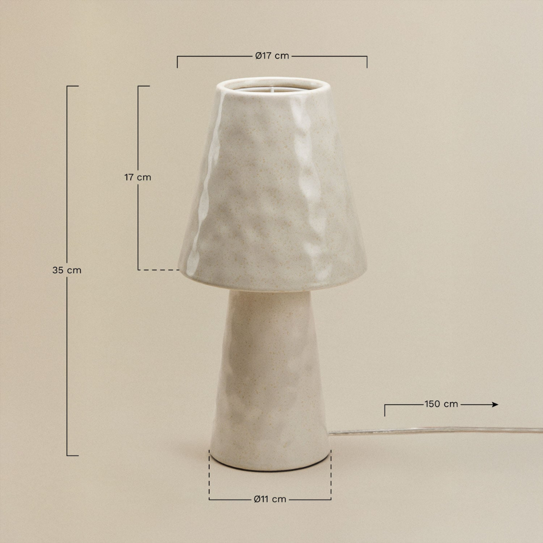 Portia Ceramic Table Lamp with Unique Light Play