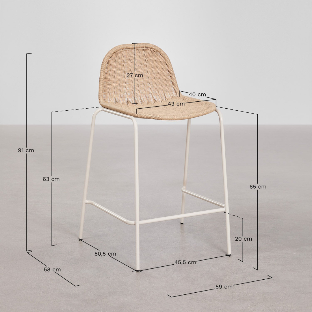 Reiven Stackable High Garden Stool - Synthetic Wicker