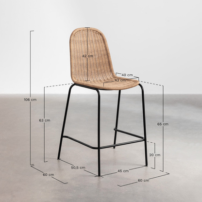 Reiven Stackable High Garden Stool - Synthetic Wicker