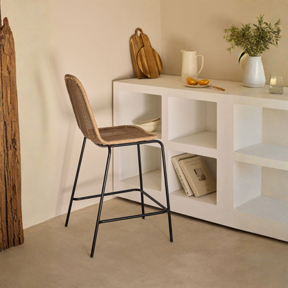 Reiven Stackable High Garden Stool - Synthetic Wicker