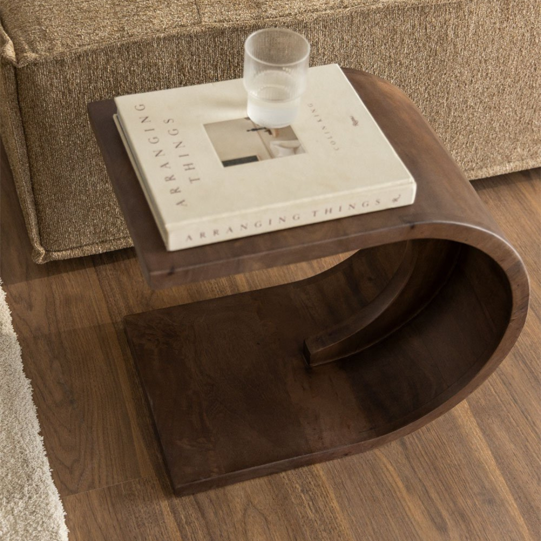 Rigi Side Table 45x30 cm in Dark Mango Wood