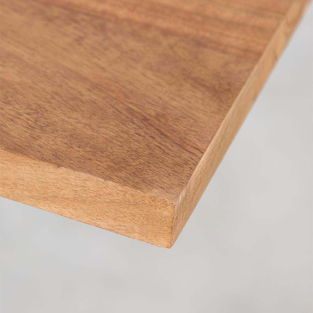 Ristretto Square Bar Table - Acacia Wood & Steel Base