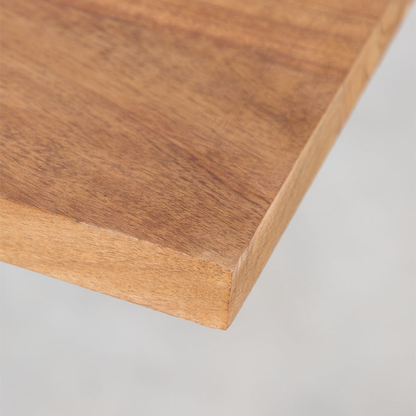 Ristretto Square Bar Table - Acacia Wood & Steel Base