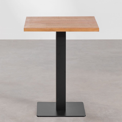 Ristretto Square Bar Table - Acacia Wood & Steel Base