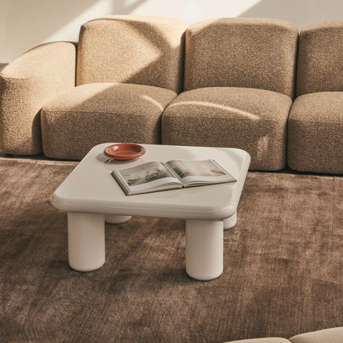 Riverton Square Side Table 80x80 cm in MDF – High Gloss