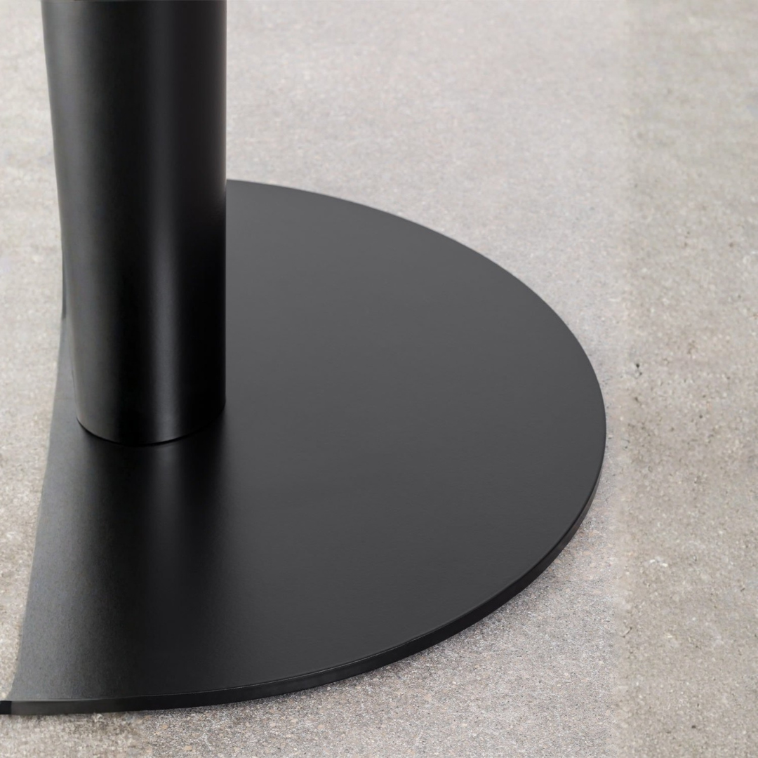 Rocher High Square Bar Table 60x60 cm in Marble & Steel