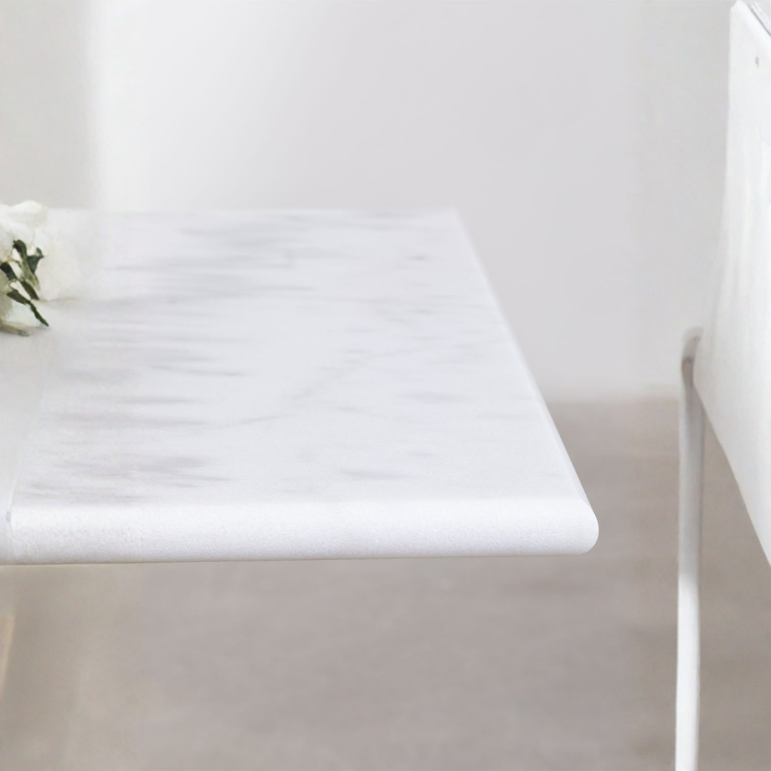 Rocher High Square Bar Table 60x60 cm in Marble & Steel