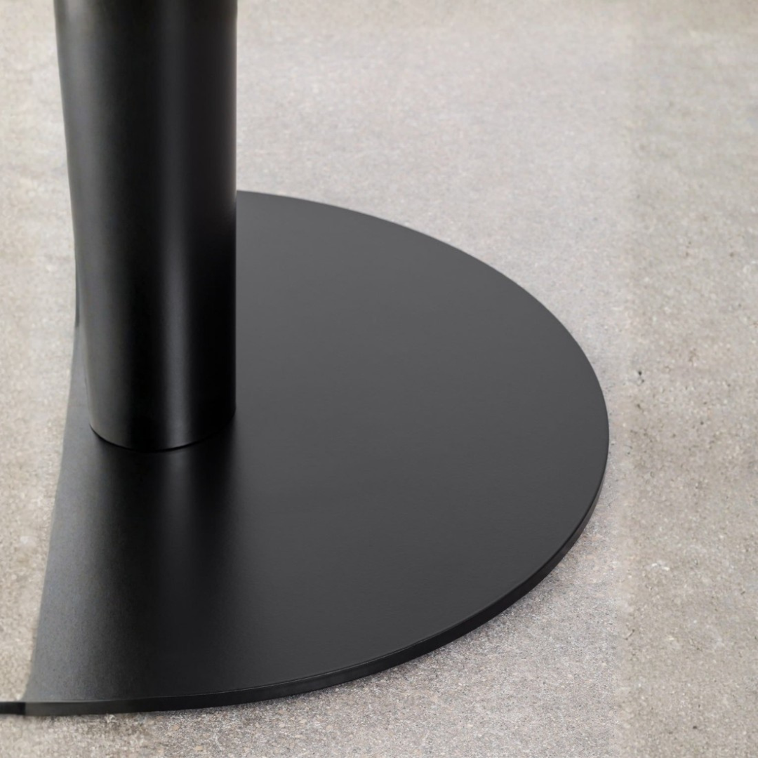 Rocher High Square Bar Table 60x60 cm in Marble & Steel