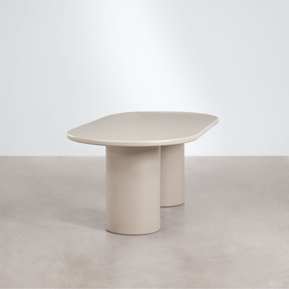 Rodeo Oval Dining Table 200x100 cm in MDF – Beige Tapioca