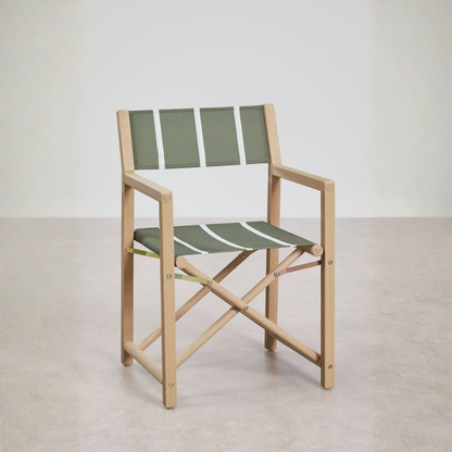 Rondônia Folding Garden Director's Chair in Acacia Wood