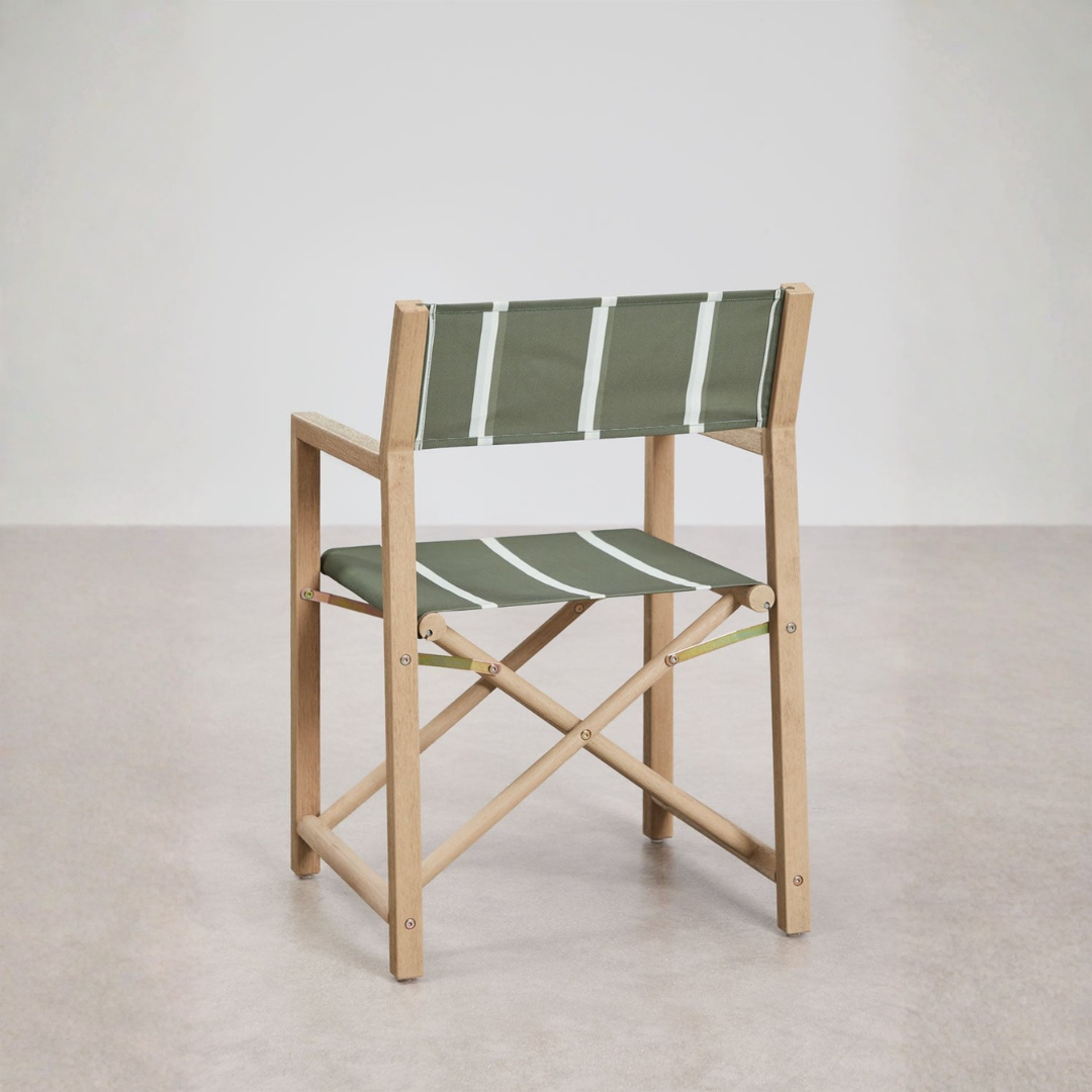 Rondônia Folding Garden Director's Chair in Acacia Wood