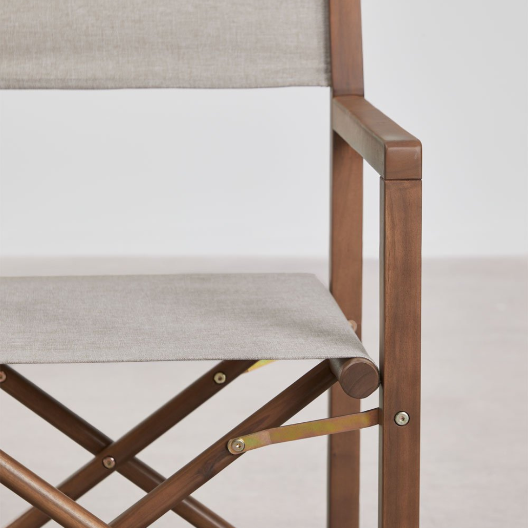 Rondônia Folding Garden Director's Chair in Acacia Wood
