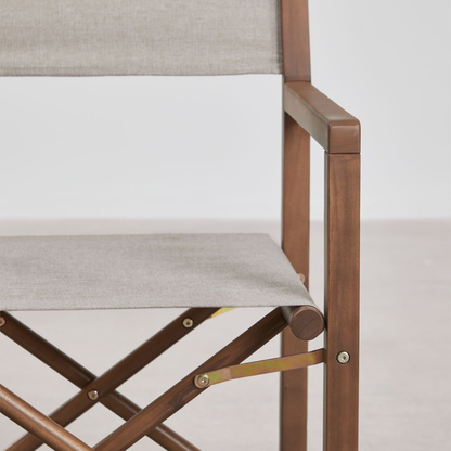 Rondônia Folding Garden Director's Chair in Acacia Wood