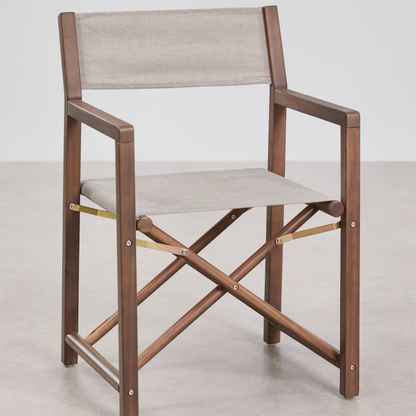 Rondonia Folding Director's Chair - Acacia Wood & Polyester