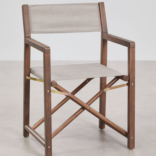 Rondonia Folding Director's Chair - Acacia Wood & Polyester